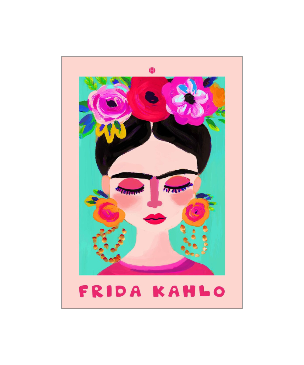 Fōmu illustrations Frida Kahlo Flowers plakat - 50x70 cm